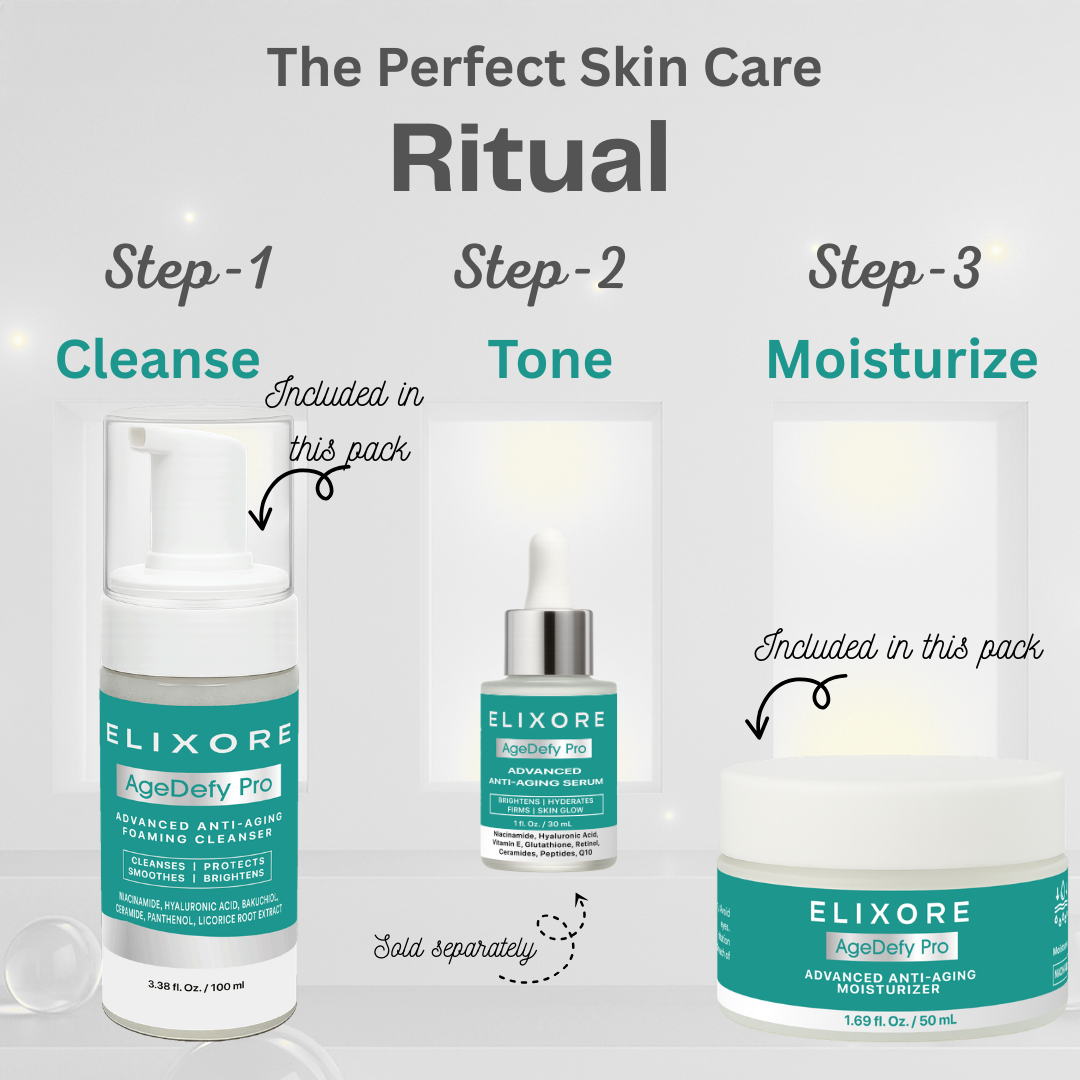 Elixore Anti-Aging Pro Cleanse + Moisturize Duo (Cleanser + Moisturizer)